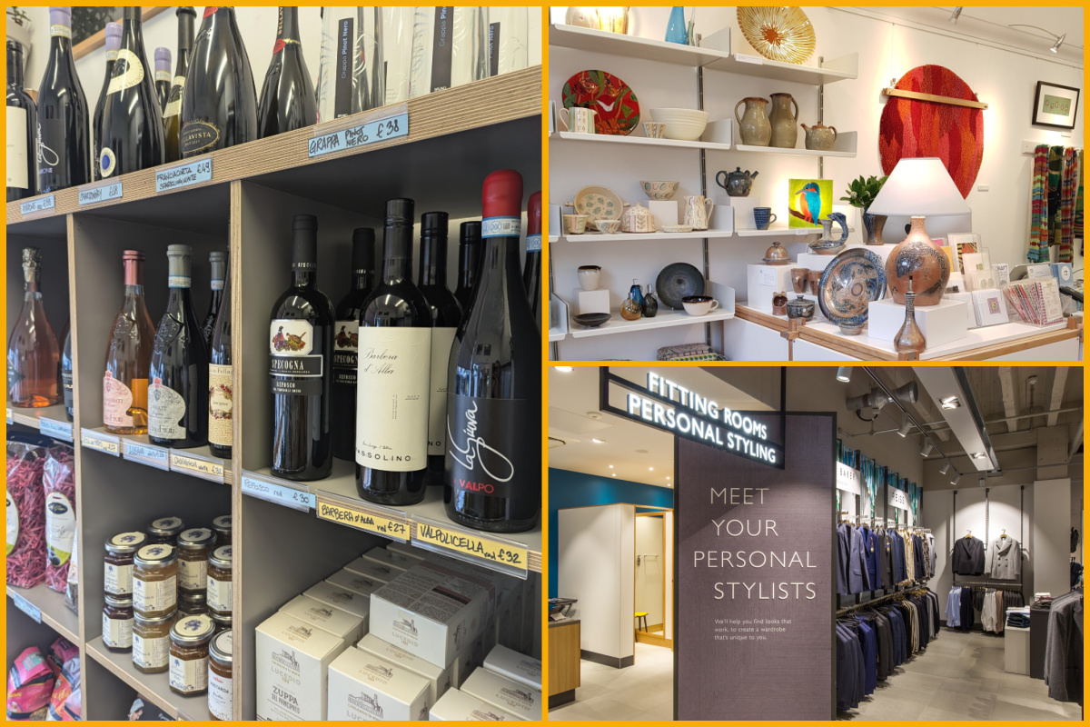 My Pastalicious products, Gloucestershire Guild of Craftsmen products, John Lewis clothing